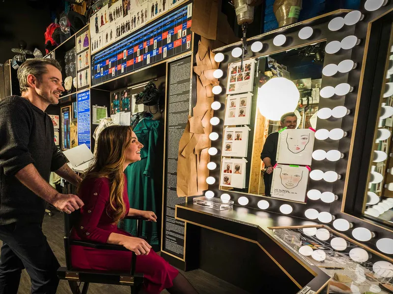 Immersive costume and set displays inside the Museum of Broadway, a themed museum in New York