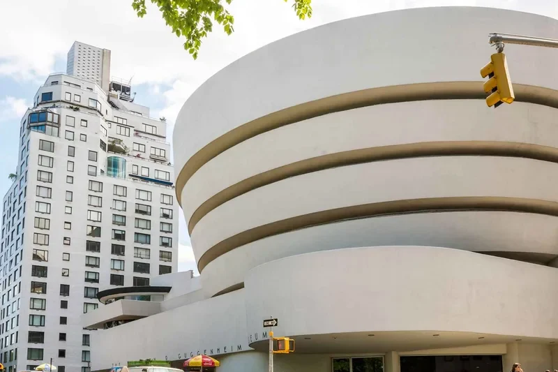 The white spiral ramp inside the Guggenheim, one of the most photographed museums in New York